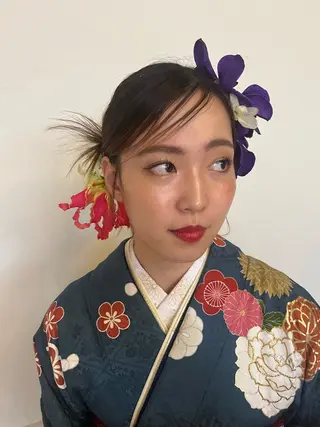 ロング ヘアアレンジ 柔らかい艶暖色 レイヤー🫧姫汝のヘアスタイル