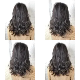 セミロング カラー 髪質改善特化KIZU /ブリーチ縮毛矯正のヘアスタイル