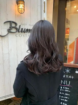 セミロング はしもと ゆうりのヘアスタイル