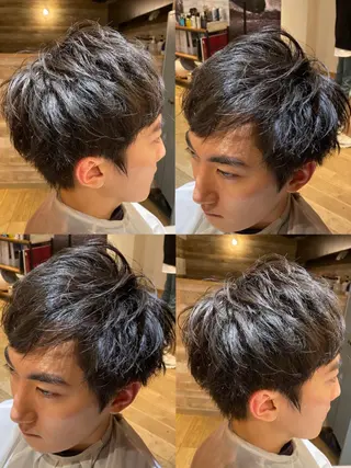 ショート 🔥メンズパーマ 特化 渡辺一翔のヘアスタイル