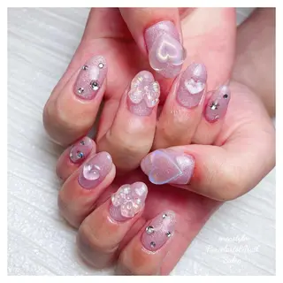 ミディアム ネイル 🐾enen style 🐾のネイルデザイン