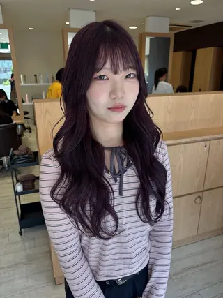 ロング 安藤 ひなたのヘアスタイル