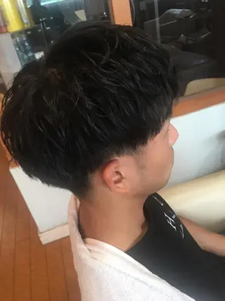 ショート カラー パーマ ヘアアレンジ メンズ men's特化　石井 貴章のヘアスタイル
