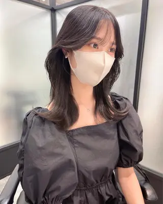 セミロング 韓国レイヤーカット 髪質改善▫️水野有真のヘアスタイル