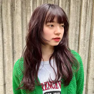 ロング カラー ボブパーマ/縮毛矯正 /かわいい/せき🫧のヘアスタイル