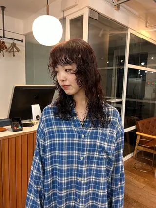 ミディアム かがやしづ ⭐️カラーモデルのヘアスタイル