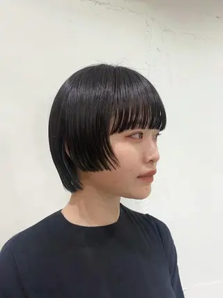 ショート カラー 茉樹@pullnoc /新宿/ボブ/モードのヘアスタイル