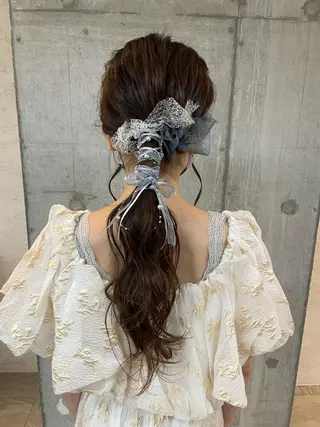 ロング ヘアアレンジ はやしほのか| マンツーマン美容師のヘアスタイル