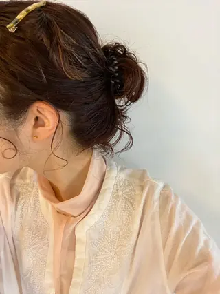セミロング カラー パーマ ヘアアレンジ メンズ キッズ ネイル マツエク・マツパ アイブロウ パーマスタイル🔅 sayacaのヘアスタイル