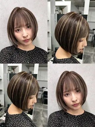 ミディアム ブリーチ🐰インナー ♡ハイライト♡綾🐰のヘアスタイル