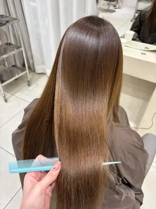 ロング カラー パーマ 似合わせカットカラー りおなのヘアスタイル