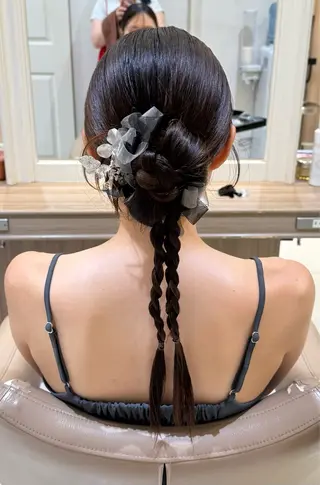 ロング ヘアアレンジ 韓国ヘアメイク🎀/ 縮毛矯正✨山本媛香のヘアスタイル
