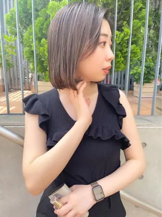 ミディアム まつもと りさのヘアスタイル