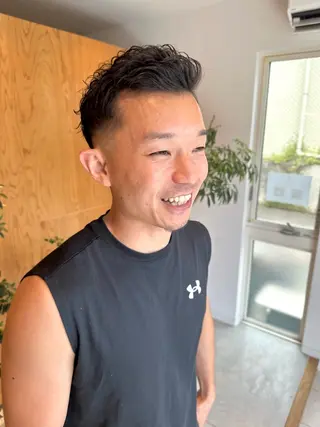 ショート メンズ 🔥メンズ特化 /パーマ&カット🌀のヘアスタイル
