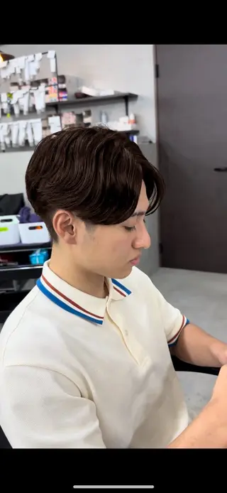 カラー メンズ スペインカール/ メンズパーマ/山下のヘアスタイル