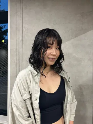 パーマ 長崎 紗南のヘアスタイル