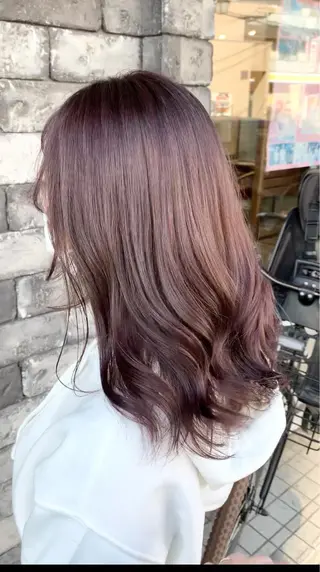 セミロング カラー 乾かすだけでまとまる 髪質改善✨のヘアスタイル