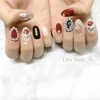 ネイル モチの良さ◉ フィルインネイル♡のネイルデザイン