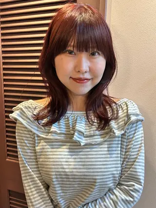 セミロング カラー Masaki レイヤーカットのヘアスタイル