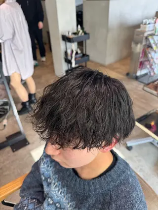 ミディアム パーマ メンズ メンズパーマ特化/ むらたのヘアスタイル
