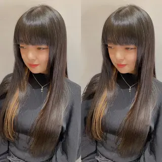 ロング 美髪矯正透明感カラー 江川 和輝のヘアスタイル