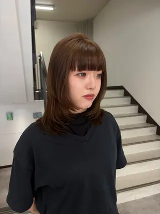 セミロング 【レイヤー艶カラー】 🎀moka🎀のヘアスタイル