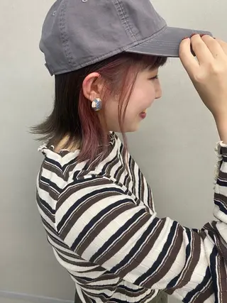 ミディアム カラー -福岡博多筑紫口- 大津成美のヘアスタイル