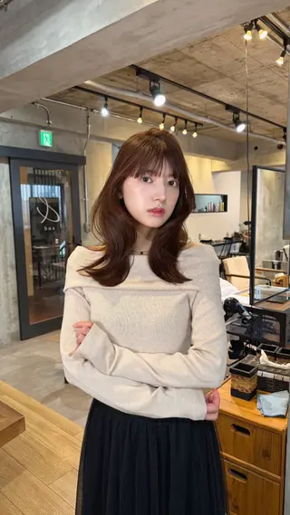 セミロング カラー 髪質改善カラーサロン 代表　KOHEIのヘアスタイル
