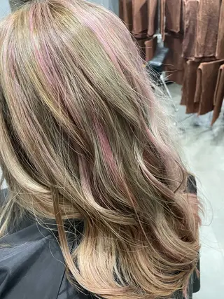 セミロング カラー ♡ 夢明のヘアスタイル