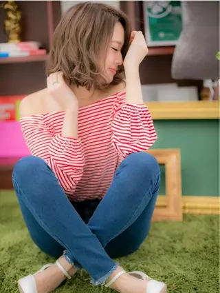 ミディアム パーマ 🍀鶴貝 幸哉🍀のヘアスタイル