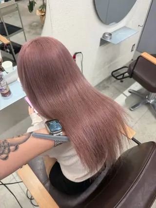 セミロング カラー 高島 凜のヘアスタイル