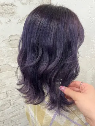 ミディアム カラー 𝐠𝐢𝐫𝐥𝐲 𝐦𝐨𝐝𝐞🖤のヘアスタイル