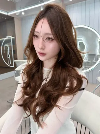 ロング ヘアアレンジ 大宮ブリーチ縮毛矯正 💖レイヤー櫻井のヘアスタイル