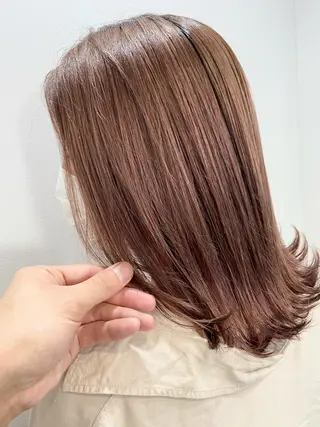 セミロング カラー レイヤーカット 赤み消し　店長/大和のヘアスタイル