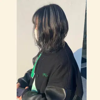 ミディアム 長山 茉白のヘアスタイル