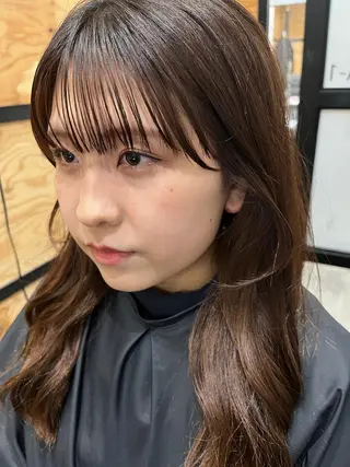 ミディアム カラー パーマ ヘアアレンジ メンズ キッズ ネイル マツエク・マツパ アイブロウ 久木原 ゆりのヘアスタイル