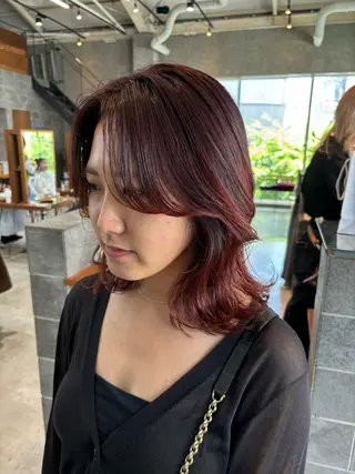 ミディアム カラー ヘアアレンジ 押切 響　のヘアスタイル