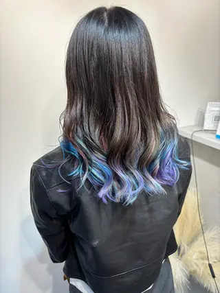 セミロング カラー メンズ特化✨パーマ Atria横浜コンダのヘアスタイル