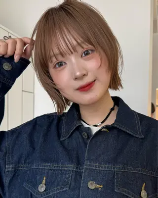 ショート おしゃれボブ/暖色 カラー🧶いろはのヘアスタイル