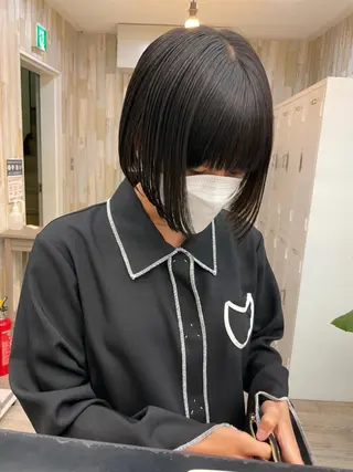 セミロング カラー パーマ ヘアアレンジ newi grande 横浜店のヘアスタイル