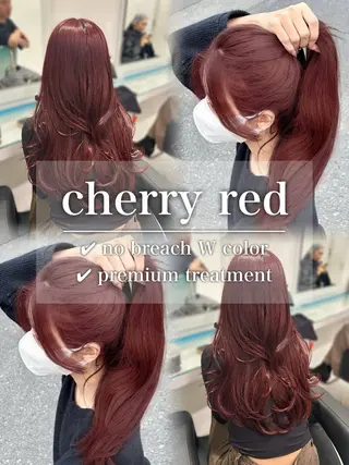 ロング カラー トレンド暖色ヘア🍒 miu🍒のヘアスタイル
