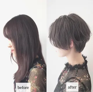 ショート カラー 髪質改善カラー ショートボブ専門のヘアスタイル