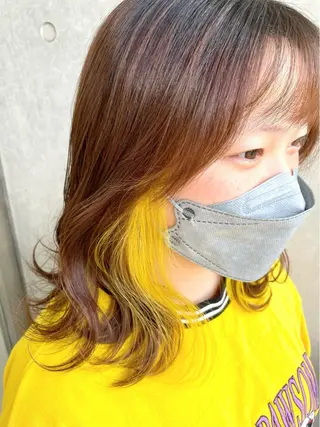 ミディアム カラー 《インナーカラー》 YAMADAのヘアスタイル