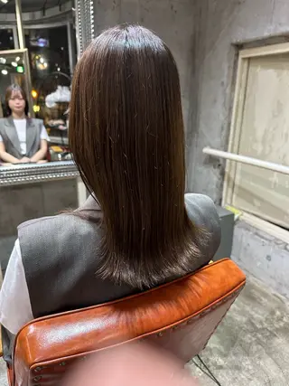 セミロング 🔥コテ巻き風 ボブパーマ🔥のヘアスタイル