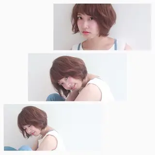 ショート カラー 高木 麻知子のヘアスタイル