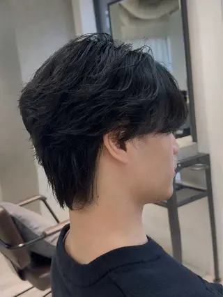 メンズ ニュアンス/フェザー センターパート/茜のヘアスタイル