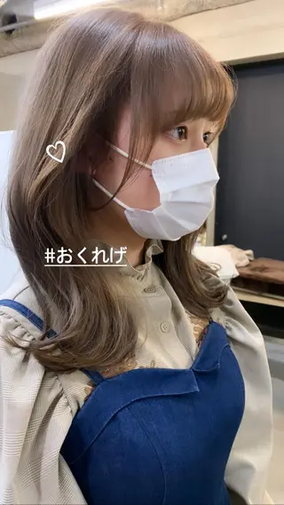 ミディアム カラー 透明感カラー✂︎ /縮毛矯正/YUKAのヘアスタイル