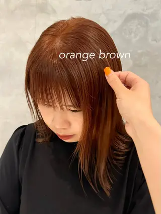 ミディアム カラー ヘアアレンジ レイヤー×ベージュ ×暖色🩷AINAのヘアスタイル