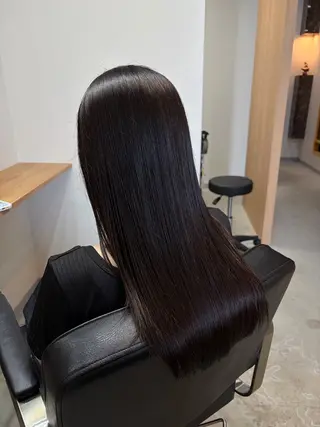 ロング omaフクダ 縮毛矯正/艶髪カラーのヘアスタイル