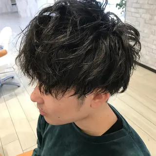 ショート パーマ メンズ Oopsレイヤー 加藤澄都のヘアスタイル